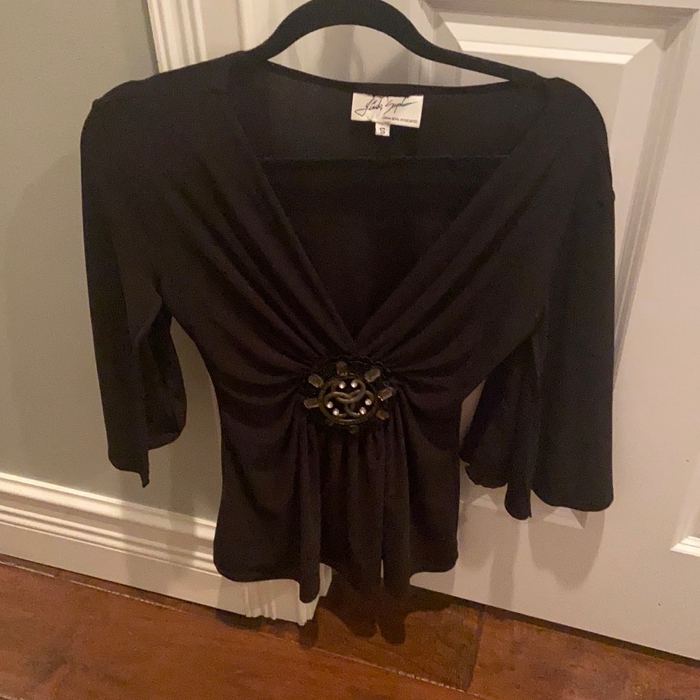 Sexy long sleeve black top